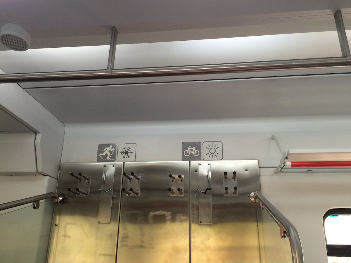 Kombinierte Ski- und Fahrradhalterungen