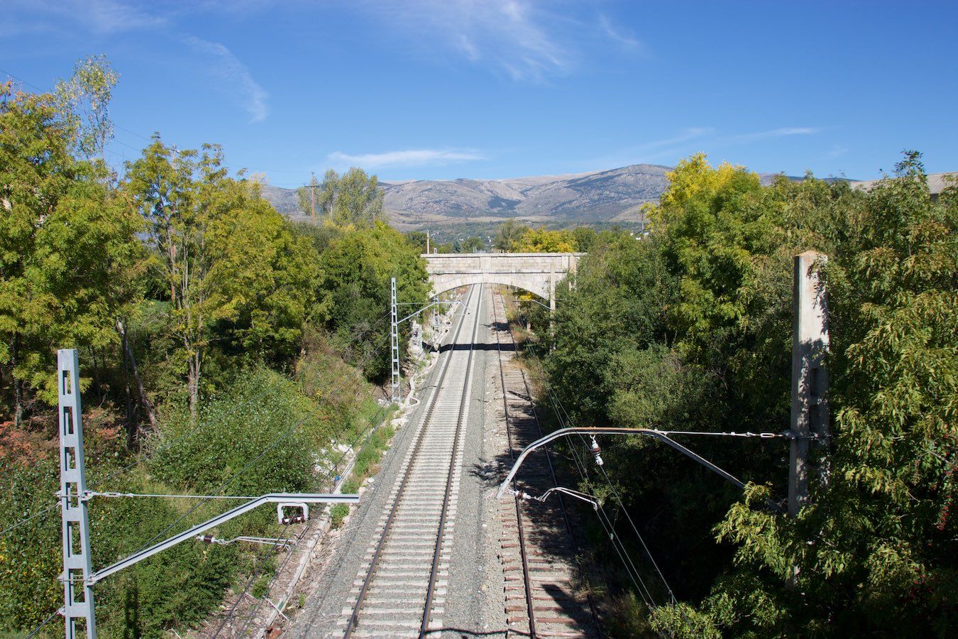 Blick auf die Strecke nach La Tour de Carol