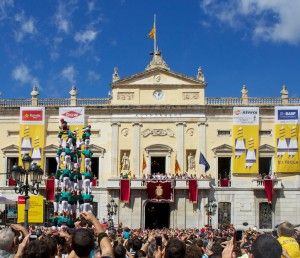 Castells auf dem Plaça de la Font in Tarragona