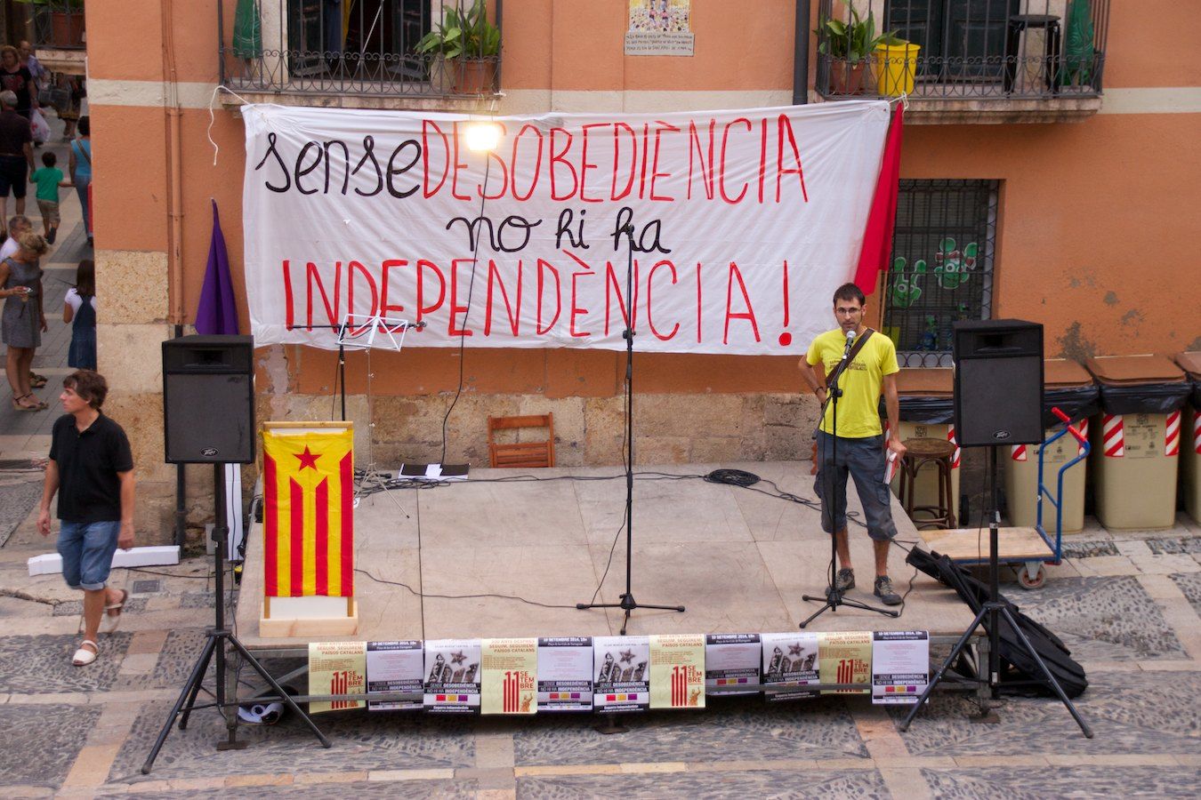 Kundgebung von Unabhängigkeitsbefürwortern (am 10. September in Tarragona)