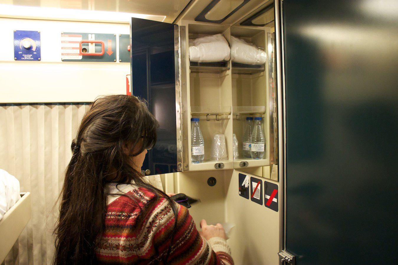 Schrank im Preferente-Abteil